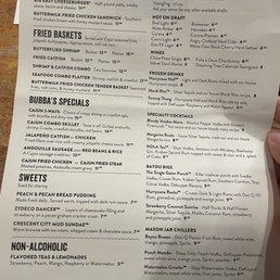 Menu as of September 2021