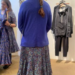 Great Put-On - Cotton dress with faux cashmere sweater for cooler days
