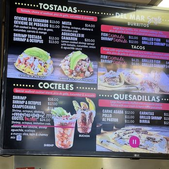 El Taco Buchon - Menu as of May 2026 - Seafood Near Me - Commerce, California
