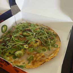 Spicy hamachi tostada Spicy hamachi tostada