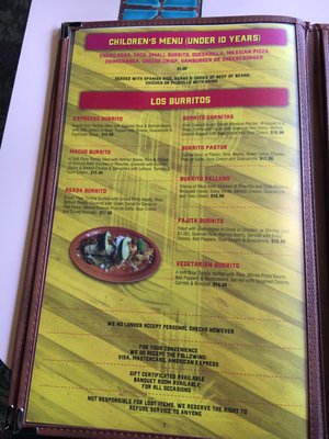 Menu photo 3 Puerto Mazatlan Ashland, OR