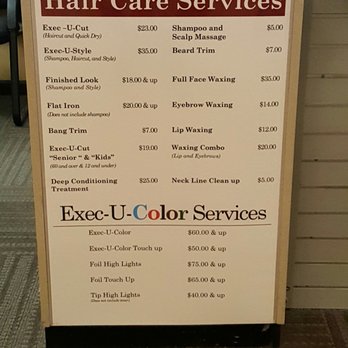 Exec-U-Style - Menu October 2016 - Hair Salons Near Me - Sacramento, California Exec-U-Style - Menu October 2016 - Hair Salons Near Me - Sacramento, California