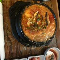 Yummy Bubblepia - Seafood & beancurd soup