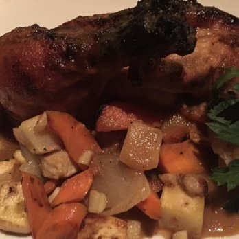 Seasons 52 - Roast chicken, mashed potatoes and root vegetables - New American Near Me - Burlington, Massachusetts