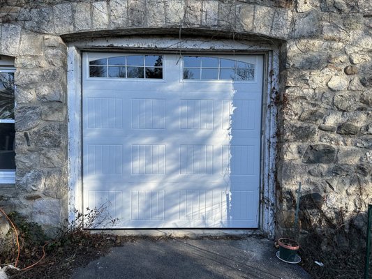 2023 garage door installation - Customer had been unable to use this door due to it’s age and worn parts. We were able to install a sleek and modern insulated door with a brand new opener so they can use the door freely. Customer is elderly so the ability to open the door automatically is a game changer. They are overjoyed at finally being able to use this door. 2023 garage door installation - Customer had been unable to use this door due to it’s age and worn parts. We were able to install a sleek and modern insulated door with a brand new opener so they can use the door freely. Customer is elderly so the ability to open the door automatically is a game changer. They are overjoyed at finally being able to use this door.