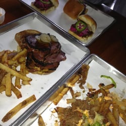 Carrigan's - Downtown - Pork Cheek Sliders, Loaded Fries and Pastrami on Rye