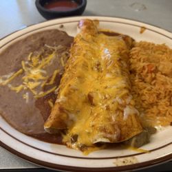 Guadalajara - Burrito - pork chile verde with rice and beans