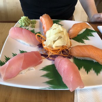 Hibachio - Smoked Atlantic Salmon - Nigiri (3 pcs.)Yellow Fin Tuna - Nigiri (3 pcs.) - Japanese Near Me - Waxahachie, Texas