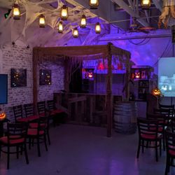 Movie projector and popcorn maker ready to go. Book our party room now.