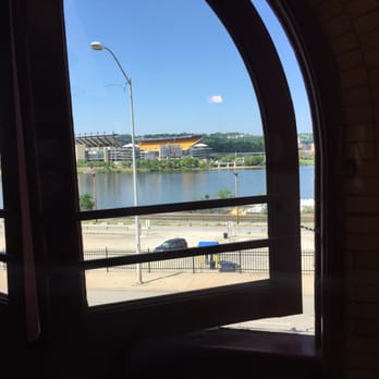 Duquesne Incline - Heinz Field from inside the incline car. - Landmarks & Historical Buildings Near Me - Pittsburgh, Pennsylvania