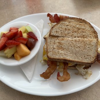 Uptown Cafe - Breakfast sandwich and fruit - Breakfast & Brunch Near Me - Carmel, Indiana