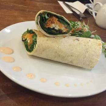 Urban Picnic - Apparently a "roasted vegetable" wrap is shredded carrots, bell peppers, onions and raw spinach. Seems like it was nuked rather than roasted - New American Near Me - Dublin, D