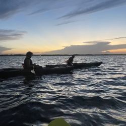 Venture Outdoors - Paddling in the kayak on sunset