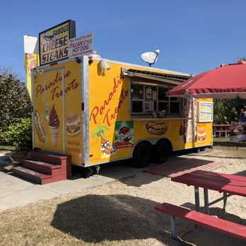 Paradise Treats - a yellow food truck with a red umbrella - Food Trucks Near Me - Indian Harbour Beach, Florida Paradise Treats - a yellow food truck with a red umbrella - Food Trucks Near Me - Indian Harbour Beach, Florida