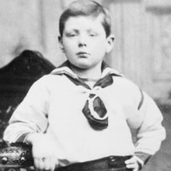 Picture of Sir Winston Churchill growing up in Dublin. His grandfather The Duke of Marlborough was Viceroy of Ireland.