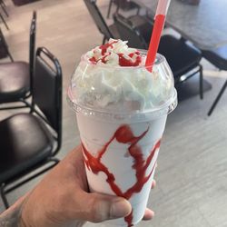 Neveria Charly’s - My homemade strawberry milkshake.....simple and delicious!!! Love this place