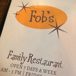 Crystal Falls Diner - Menu cover