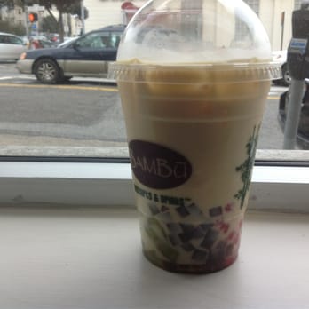 BAMBU - Jasmine Milk Tea $2.75 with red tapioca, longan, and mungbean - Juice Bars & Smoothies Near Me - San Francisco, California
