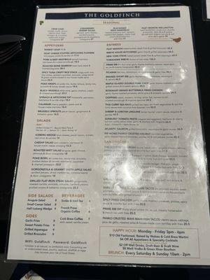 Menu photo 1 The Goldfinch Irvine, CA Menu photo 1 The Goldfinch Irvine, CA
