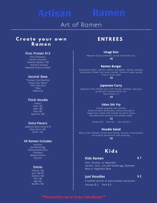 Menu photo 7 Artisan Ramen Milwaukee, WI Menu photo 7 Artisan Ramen Milwaukee, WI