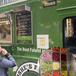 The Moshe's Falafel Truck brings the taste of authentic, kosher, and freshly made falafel right to your neighbourhood - or your next event!
