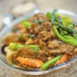 Mark's Duck House - Beef + Chinese Broccoli + Wide Rice Noodles