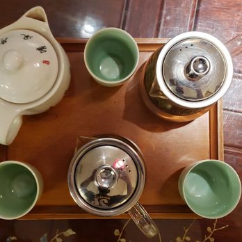 Seven Cups - Tray of tea pots - Tea Rooms Near Me - Tucson, Arizona