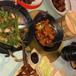 Peking Duck 1/2 order - tender Green Beans- THE BEST KONG PAO Shrimp- Delicious  Spicy Chicken Sweet and Sour Ribs!!!! - Awesomeness