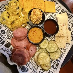 Cheese and sausage plate