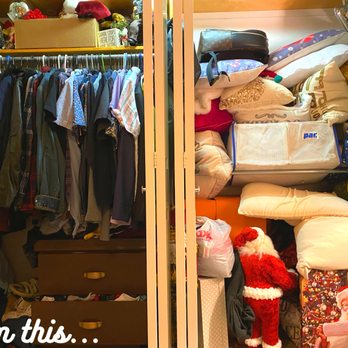 Shipshape Organization - Guest room closets before - Home Organization Near Me Shipshape Organization - Guest room closets before - Home Organization Near Me