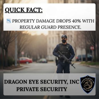 Dragon Eye Security - Property damage drops 40% with regular guard presence.
#securityfacts #californiabusinesses #security #securityguard #securityservices - Security Services Near Me
