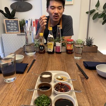 Dumpling Dinner Party - Chef Eddie Lo describing the cuisine - Cooking Classes Near Me