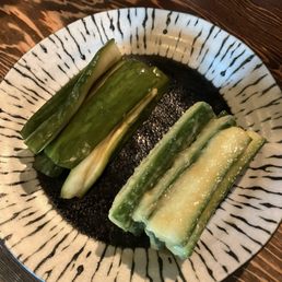 Pickled and miso cucumber