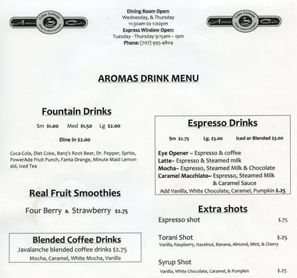 Menu photo 3 Aromas Restaurant & Cafe Clearlake, CA