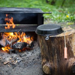 Passaconaway Campground - Each campsite has a fire pit and picnic table.