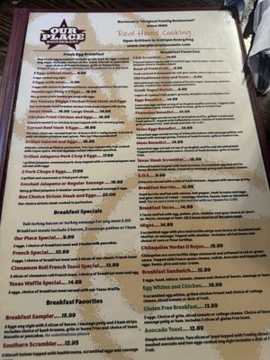Menu photo 3 Our Place Restaurant Burleson, TX Menu photo 3 Our Place Restaurant Burleson, TX