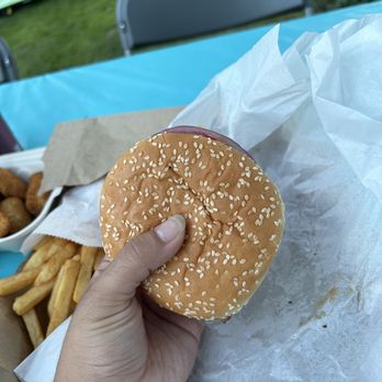 The Little Chicken Burger - The size was disappointing ): - Burgers Near Me - Burien, Washington