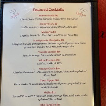 Red Fox Restaurant - Cocktail menu - Seafood Near Me - Saranac Lake, New York Red Fox Restaurant - Cocktail menu - Seafood Near Me - Saranac Lake, New York