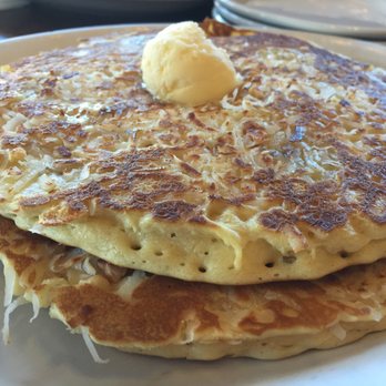 Stacks - Banana, Macadamia Nut, and Coconut Pancake - Breakfast & Brunch Near Me - Burlingame, California Stacks - Banana, Macadamia Nut, and Coconut Pancake - Breakfast & Brunch Near Me - Burlingame, California