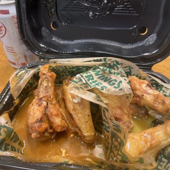 Wingstop - Dry Louisiana rub and dry garlic parm rub wings. Clearly not dry at all. - Chicken Wings Near Me - San Marcos, California Wingstop - Dry Louisiana rub and dry garlic parm rub wings. Clearly not dry at all. - Chicken Wings Near Me - San Marcos, California