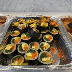 Annandale Catering - Veggie gimbap (we asked for no crab meat) - $6 a roll (we had already eaten a bunch before we took the picture)