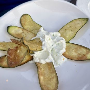 Elia Authentic Greek Taverna - Fried Zucchini and Herbed Cheese Dip appetizer! - Greek Near Me - Las Vegas, Nevada Elia Authentic Greek Taverna - Fried Zucchini and Herbed Cheese Dip appetizer! - Greek Near Me - Las Vegas, Nevada
