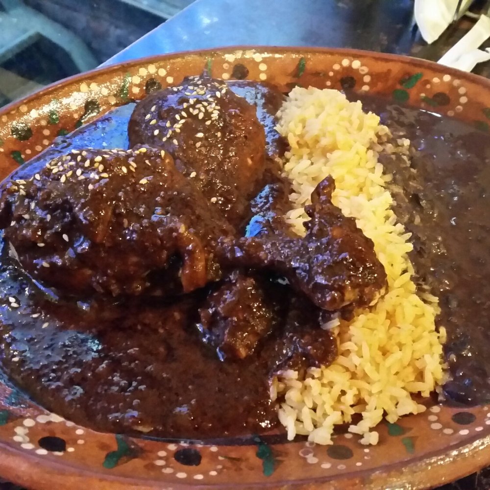 La Morada - Chicken mole with rice and beans - Mexican Near Me - Bronx, New York La Morada - Chicken mole with rice and beans - Mexican Near Me - Bronx, New York