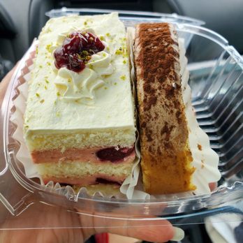 Cakey Bakey - Mocha Rollet slice with strawberry or cherry cake. - Bakeries Near Me - San Diego, California Cakey Bakey - Mocha Rollet slice with strawberry or cherry cake. - Bakeries Near Me - San Diego, California