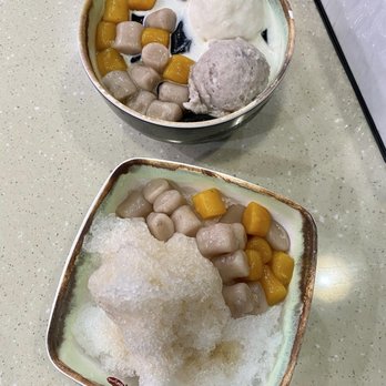 Meet Fresh - Double Taro Signature (Back) and Icy Taro Ball (Front) - Bubble Tea Near Me - Honolulu, Hawaii Meet Fresh - Double Taro Signature (Back) and Icy Taro Ball (Front) - Bubble Tea Near Me - Honolulu, Hawaii