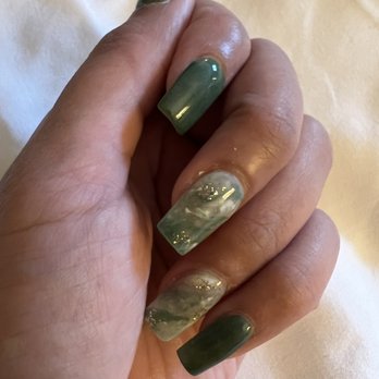 Icolor Nails & Spa - I wanted a jade theme and she delivered! - Nail Salons Near Me - Chelmsford, Massachusetts Icolor Nails & Spa - I wanted a jade theme and she delivered! - Nail Salons Near Me - Chelmsford, Massachusetts