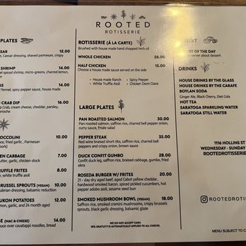 Rooted Rotisserie - Menu - French Near Me - Baltimore, Maryland