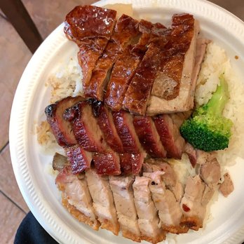 HK B.B.Q. Master - Duck, roasted pork, bbq pork rice plate 14 CAD - Barbeque Near Me - Richmond, British Columbia
