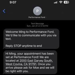 Appointment for pickup the ordered vehicle Appointment for pickup the ordered vehicle