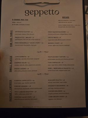 Menu photo 3 Geppetto Cambridge, MA